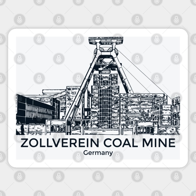 Zollverein Coal Mine - Germany Magnet by Lakeric